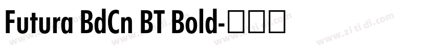 Futura BdCn BT Bold字体转换